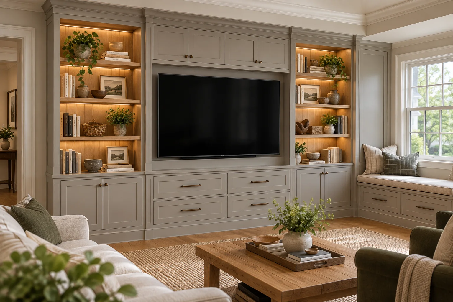 Concept visualization of a custom media wall