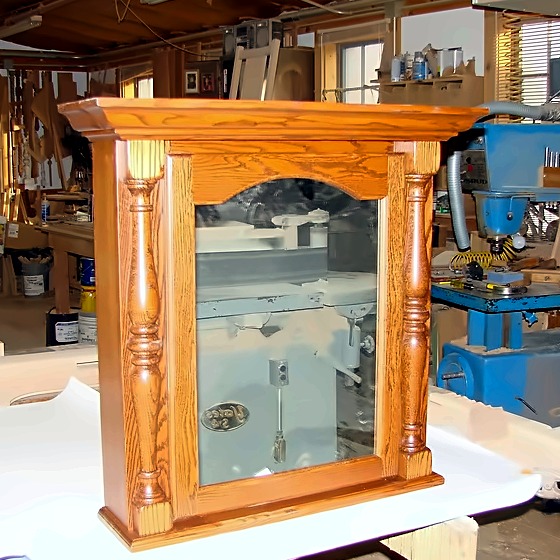 Custom wood display cabinet